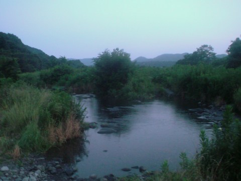 「りくりん河原」で夕涼み。