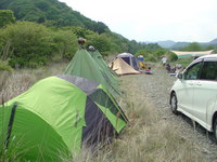 河原で野営キャンプ。　前夜祭 2010/05/11 03:25:50
