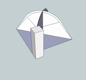 コールマンタフワイドドーム300EX Ⅲを作る1：SketchUp