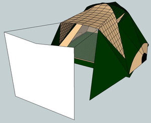 コールマンタフワイドドーム300EX Ⅲを作る2：SketchUp