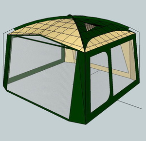 ｒｏｄ ｒｕｎ コールマン ワイドスクエアスクリーンタープを作る Sketchup