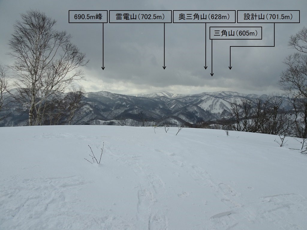 C650付近から雷電山方面