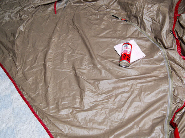 テントのべたつきについて考える 3 テントのべたつきを修理する ソロキャンプがしたくなったので
