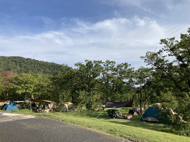 秋の大山釣りキャンプ　鏡ケ成キャンプ場