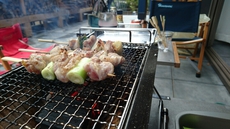 台風でも焼き鳥(笑) 2016/08/17 18:26:21