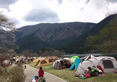田貫湖でテント乾燥アンド飲みキャンプ