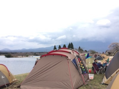 田貫湖でテント乾燥アンド飲みキャンプ
