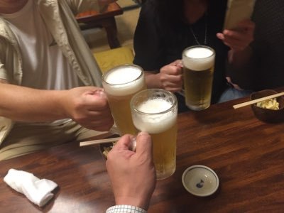 キャンプ仲間との飲みです