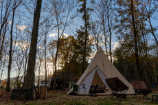 冬キャンプは魅力的な林間のキャンプ場へ【琵琶湖里山オートキャンプ場】