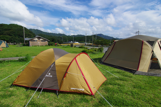 田万川キャンプ場へ相乗りキャンプ