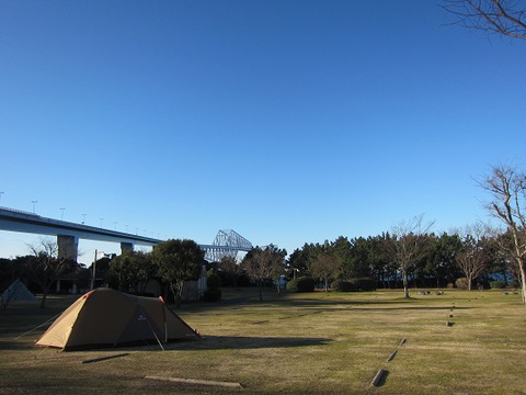 東京堪能キャンプin若洲キャンプ場(2015/01/117～18）