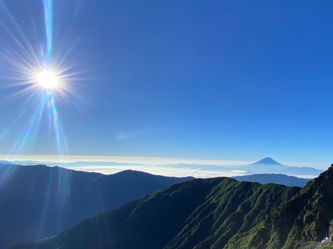 北岳、間ノ岳縦走 最終日 北岳、間ノ岳縦走 最終日