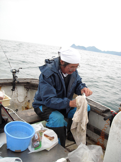 若狭湾 の大型鯵釣り　その9　若狭民宿村松