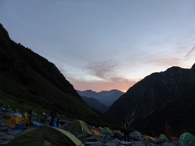 初めてのテント泊山行 in 涸沢野営場（最終日）