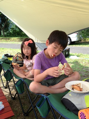 父子でin湯の原温泉オート再び♪