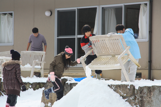 開幕　お山　初雪中