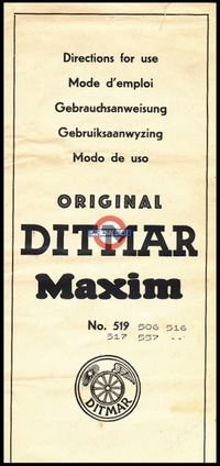 DITMAR Maxim No.519 Directinos
