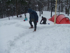 初！雪中キャンプ！