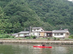 気比浜海水浴場　円山川　カヤック