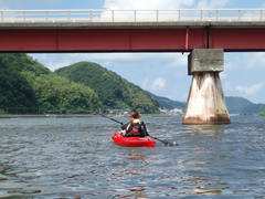 気比浜海水浴場　円山川　カヤック