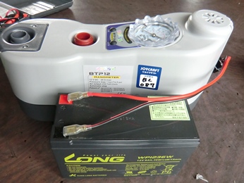 高圧電動ポンプバッテリー化