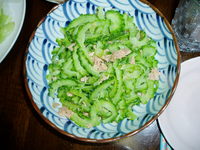 熟れたゴーヤの試食！