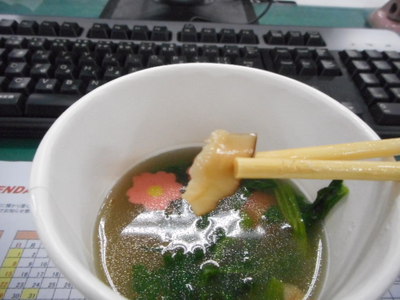 ダイエット食？　　マルちゃん　おだしのきいた おもちすうぷ！