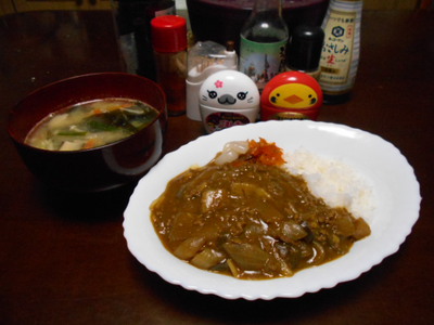 おうちの、挽肉ナス大根カレー！
