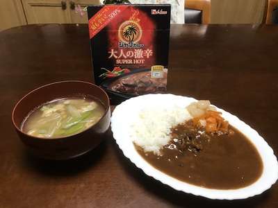 暑い日には…　ジャワカレー　大人の激辛　(￣▽￣;)!!