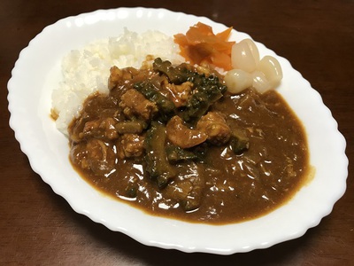 やっぱりコレがええねん！ ヾ(*´∀｀*)ﾉ　海老とゴーヤの夏カレー