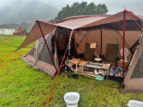 大雨 &雷のふもとっぱらキャンプ