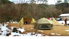 キノコテント初張り@自然の森ファミリーオートキャンプ場