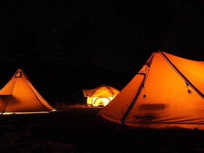 キノコテント初張り@自然の森ファミリーオートキャンプ場