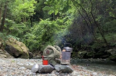 バンドックボックスストーブで渓流ランチ 2019/06/18 18:31:04