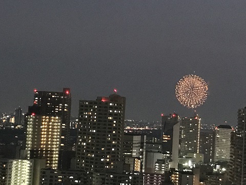 川向こうの花火大会