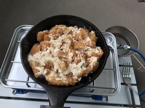 ベランンダでキャンプ飯⑩