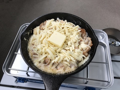 ベランンダでキャンプ飯⑩