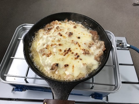 ベランンダでキャンプ飯⑩