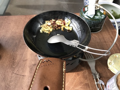 ベランダでキャンプ飯③