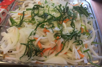釣ったコノシロを調理　ジップロックってやっぱり便利