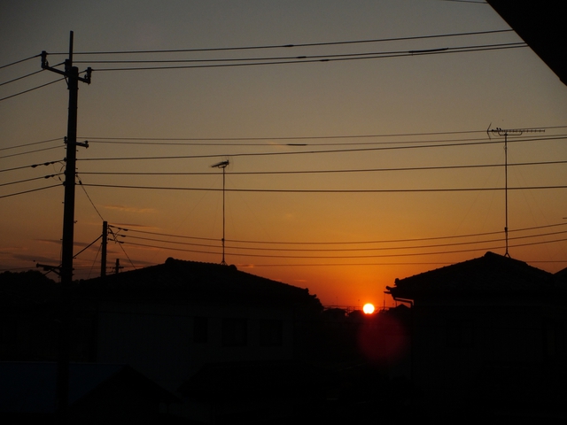 筑波山に虹かかる　