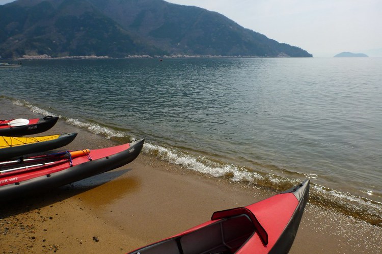 満開の琵琶湖・海津大崎花見カヌー