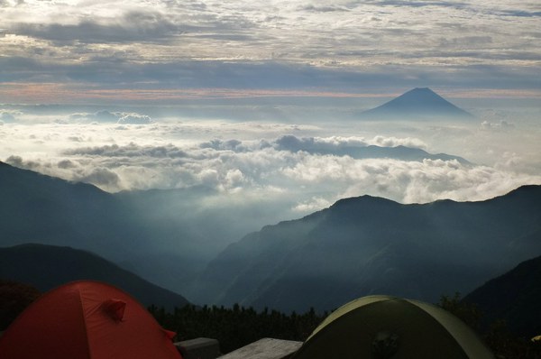 初の南アルプスは北岳から間ノ岳から
