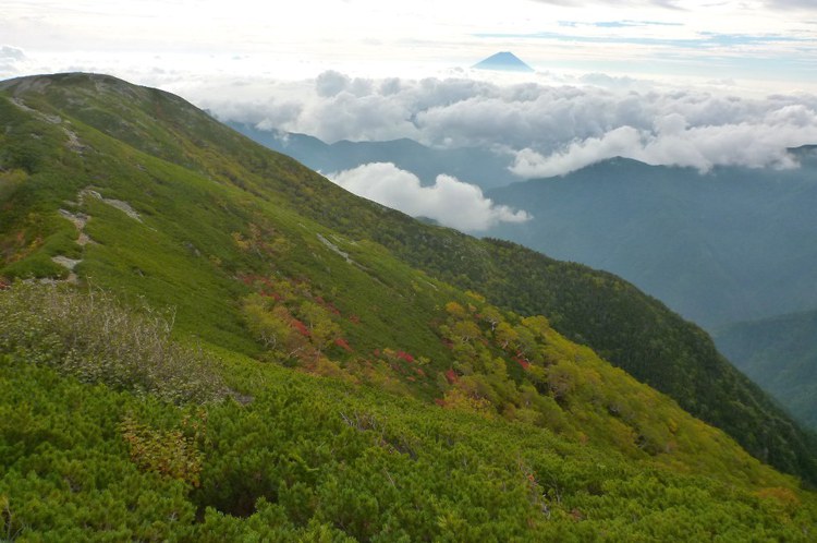 初の南アルプスは北岳から間ノ岳から