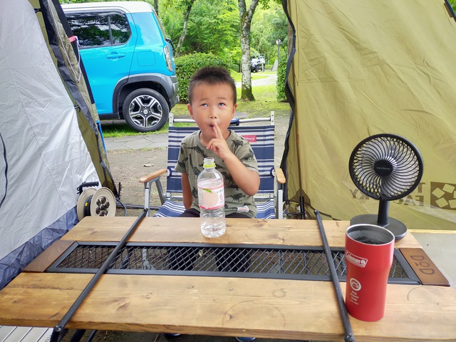 次男と初めての父子キャンプは北薩広域公園で