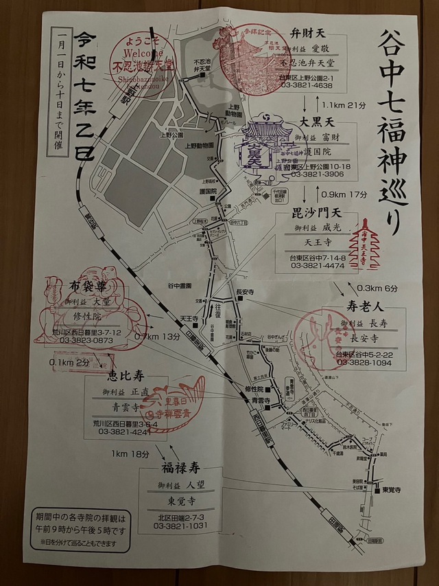 年の初めに谷中七福神巡り【2025/1/7】