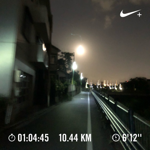 夜の10キロラン