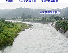 矢部川の水量 2023/07/08 22:13:48