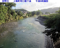 星野川夕方の水量 2023/07/15 18:27:36