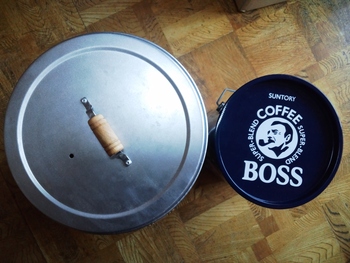 大きいBOSS缶で火消しつぼ